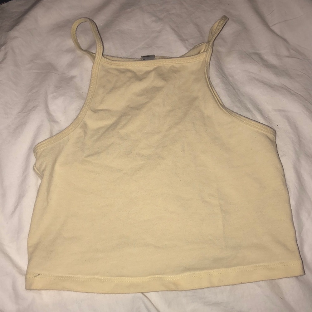 Yellow crop top